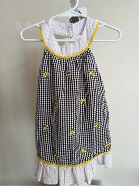 Emily Rose Gingham Bumblebees Sundress